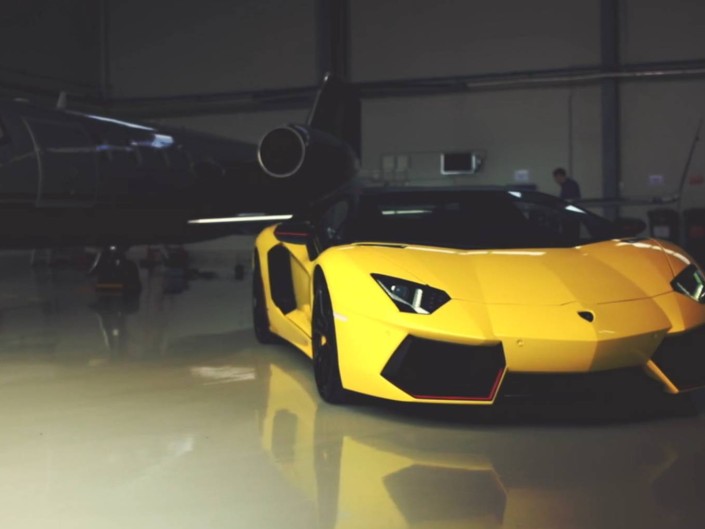 Lamborghini Aventador shoot backstage